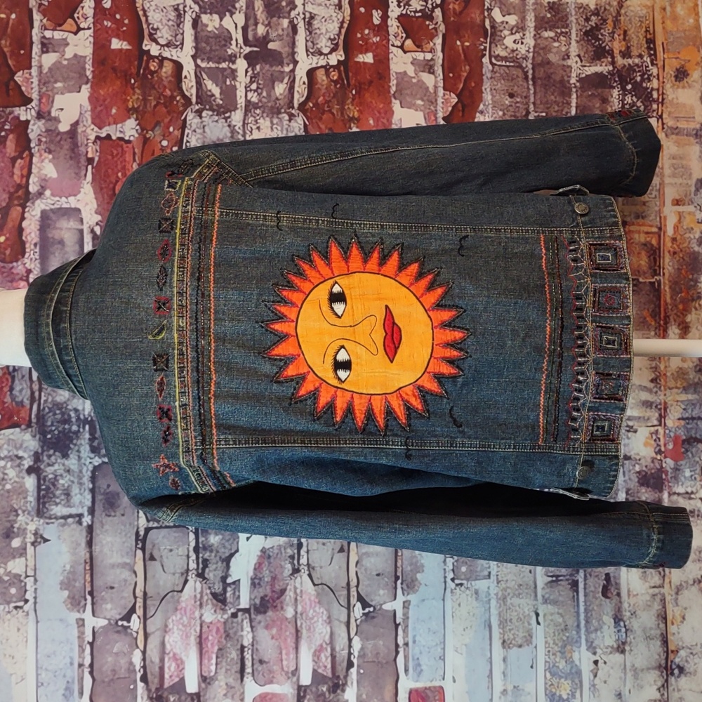Chico's Design Embellished Denim Jacket